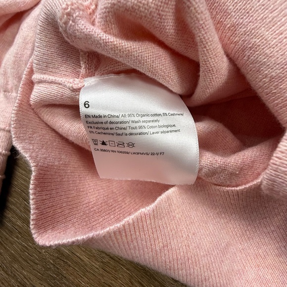 Lululemon Crossover Ribbed Waist Sweater, Heather Dew Pink Sz 6 Fall, Cashmere - Picture 11 of 13